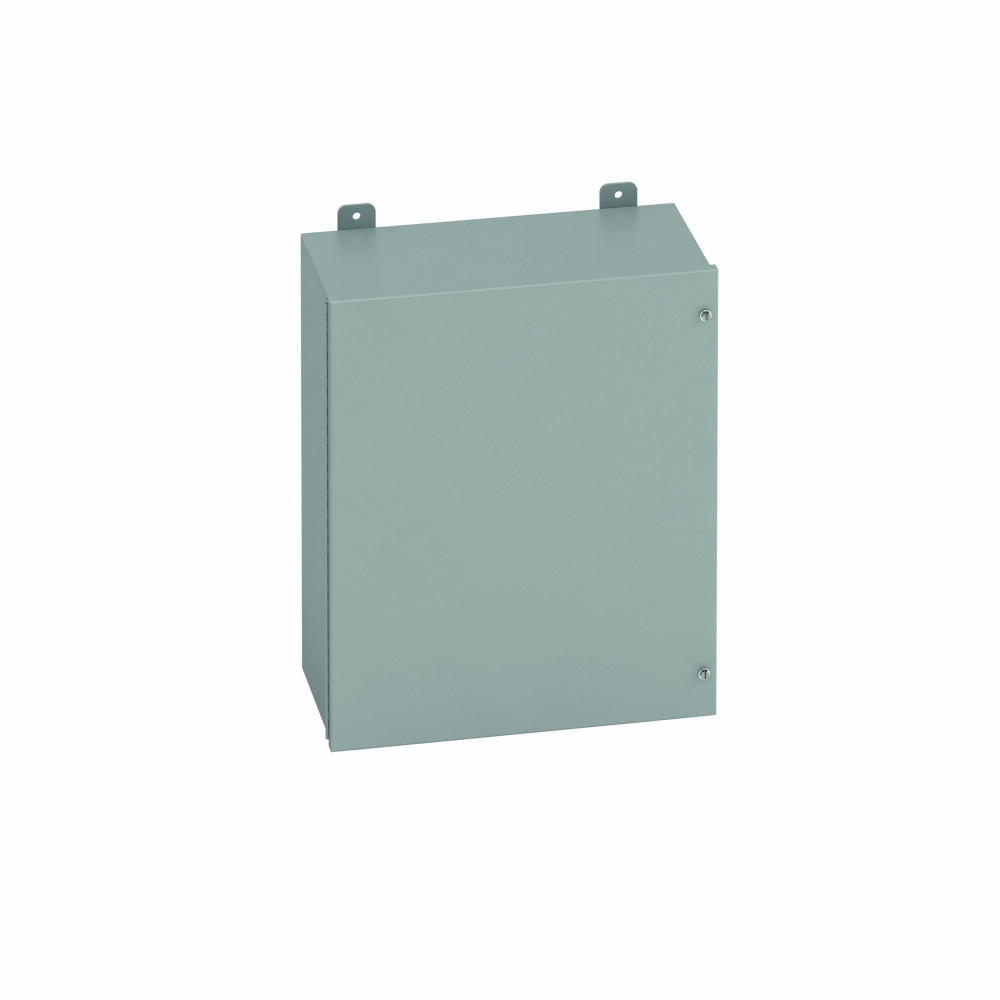 Eaton B-Line series JIC panel enclosure, 20" height, 7" length, 16" width, NEMA 12, Hinged cover, 12CHSC enclosure, Wall mount, Medium single door, External mounting feet, Carbon steel, Oil-resistant gasket