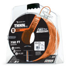 105100907045 PullPro Copper THHN Wire, 10 AWG, Solid, Orange, 750 ft