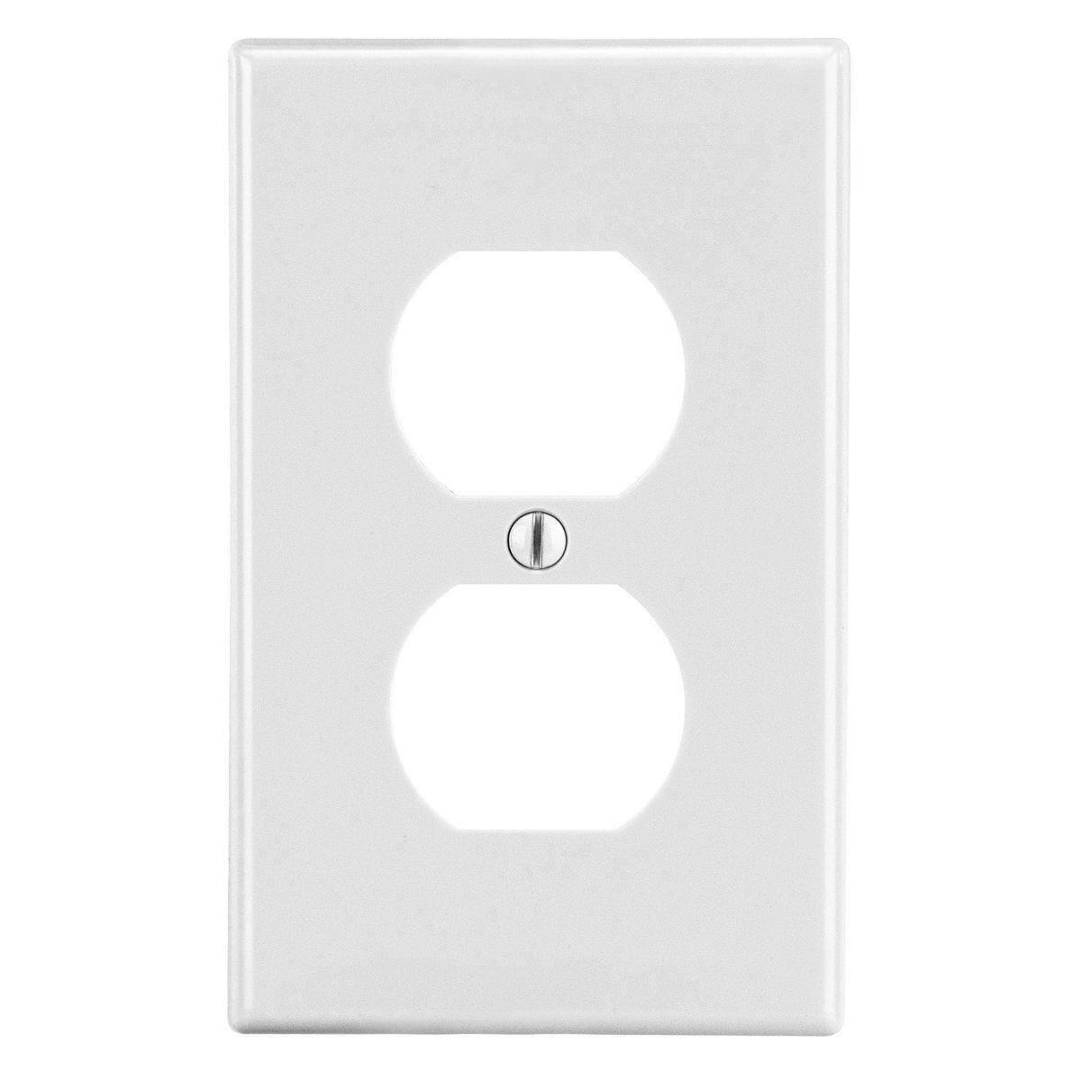 Wallplate, 1-Gang, 1) Duplex, White