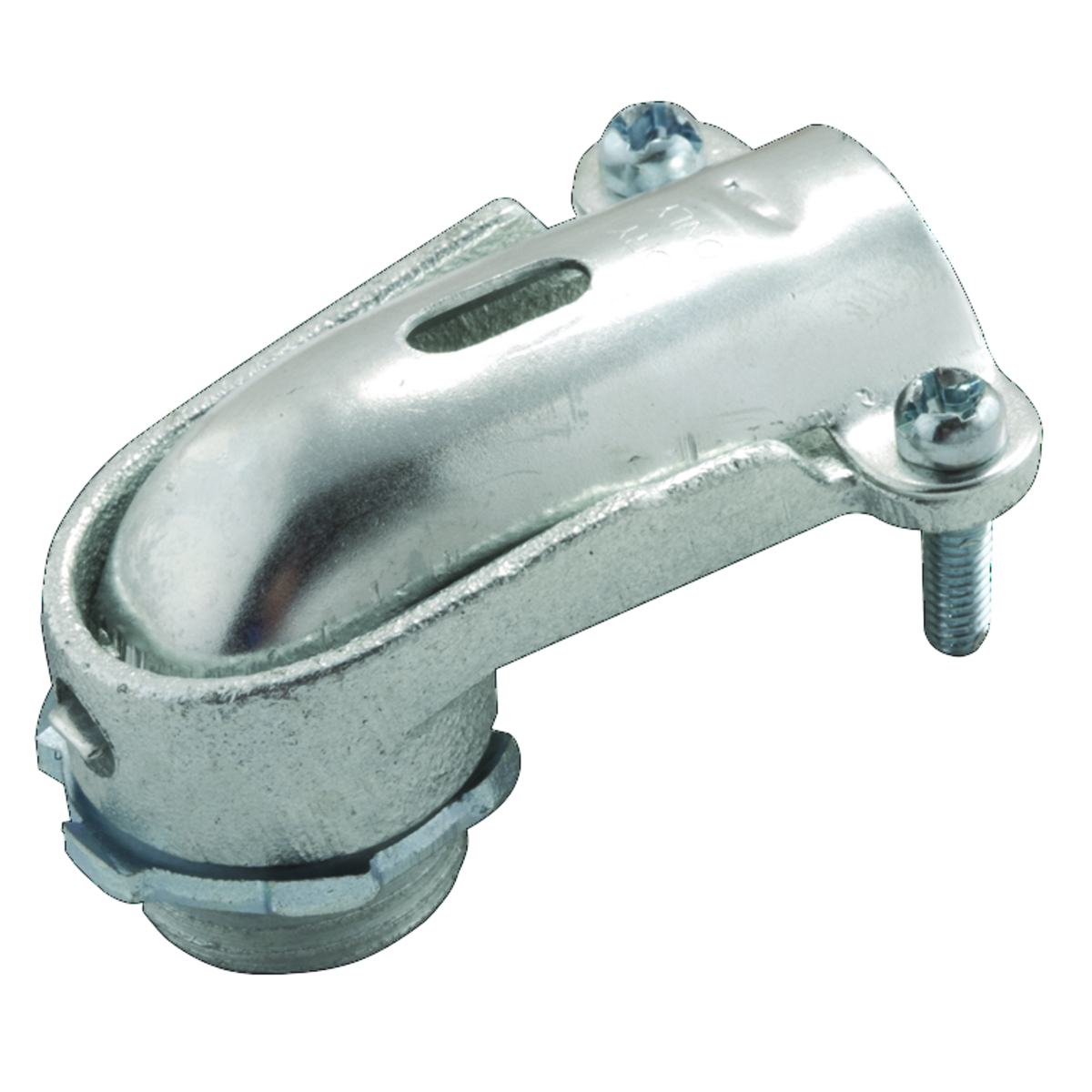 90 Degrees Squeeze Connectors, Uninsulated Throat Malleable Iron, 3/4In. TradeSize