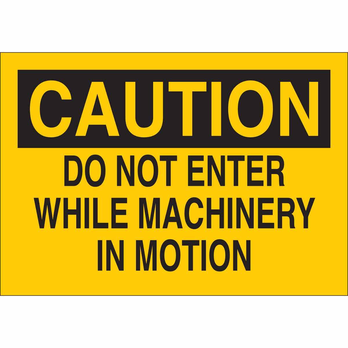 B401 10X14 BLK/YEL CAUTION