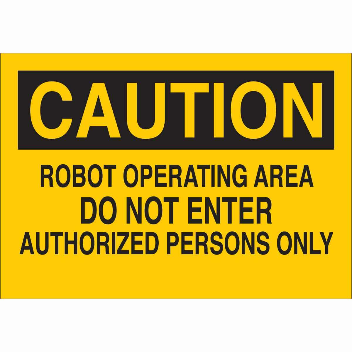 B401 10X14 BLK/YEL CAUTION