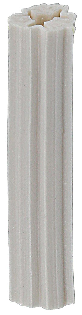 Straight Anchor, 1 in. length, 3/16 in. drill size, #6, #8 screw size, Plastic, White