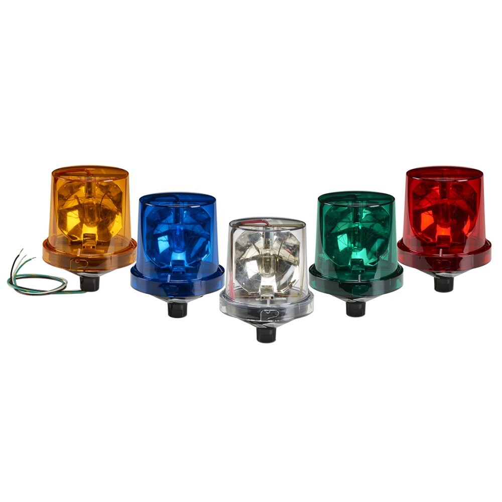 Electraray Hazardous Location Rotating Warning Light, Blue - Available in 120VAC. Five dome colors: Amber, Blue, Clear, Green and Red. 25 watt incandescent lamp. 1/2-inch NPT pipe mount. Indoor/outdoor use. Type 4X, IP66 enclosure. IP69K compliant. UL and cUL Listed for Class I, Division 2, Groups A, B, C and D & Class II, Division 2, Groups F and G & Class III.