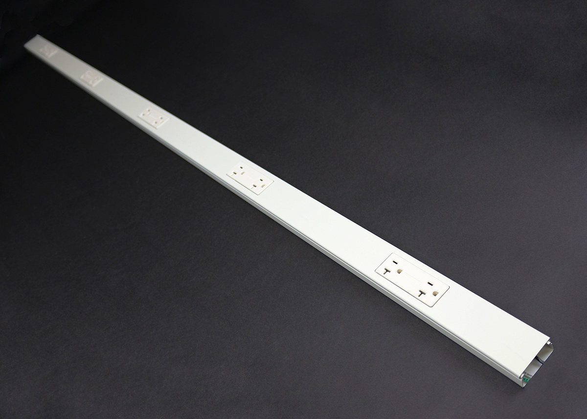 Multi-Outlet Strip, 3-Wire, Series: 2400, 5 ft Length, 1-29/32 in Width, 7/8 in Height, 125 VAC, 1 Channel, 12 AWG THHN Cable, 5 Outlets, 12 in Outlet Center Distance, Outlet Configuration: (5) Duplex Receptacle, 20 A Receptacle Outlet, Screw-On Mount, Steel, Ivory, ScuffCoat