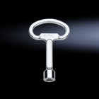 Enclosure key, Double-bit key no. 5, 8 mm triangular, 8mm square