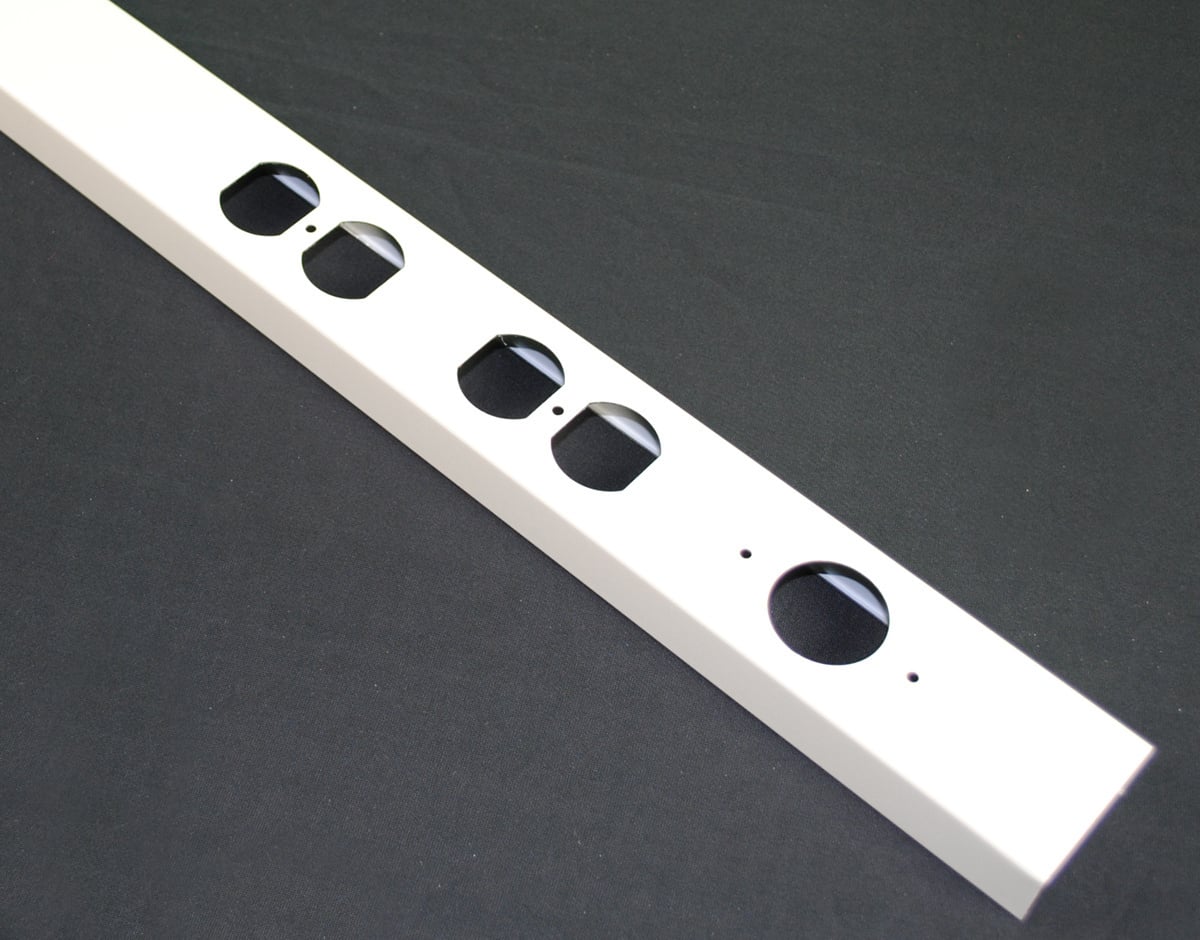 Add-On Tele-Power Pole Cover; Steel, Ivory