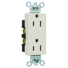Heavy-Duty Decorator Spec Grade Duplex Receptacle Back and, Side Wire 15amp 125volt Light Almond