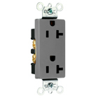 Heavy-Duty Decorator Spec Grade Duplex Receptacle Back and, Side Wire 20amp 125volt Gray