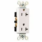 Heavy-Duty Decorator Spec Grade Duplex Receptacle Back and, Side Wire 20amp 125volt White