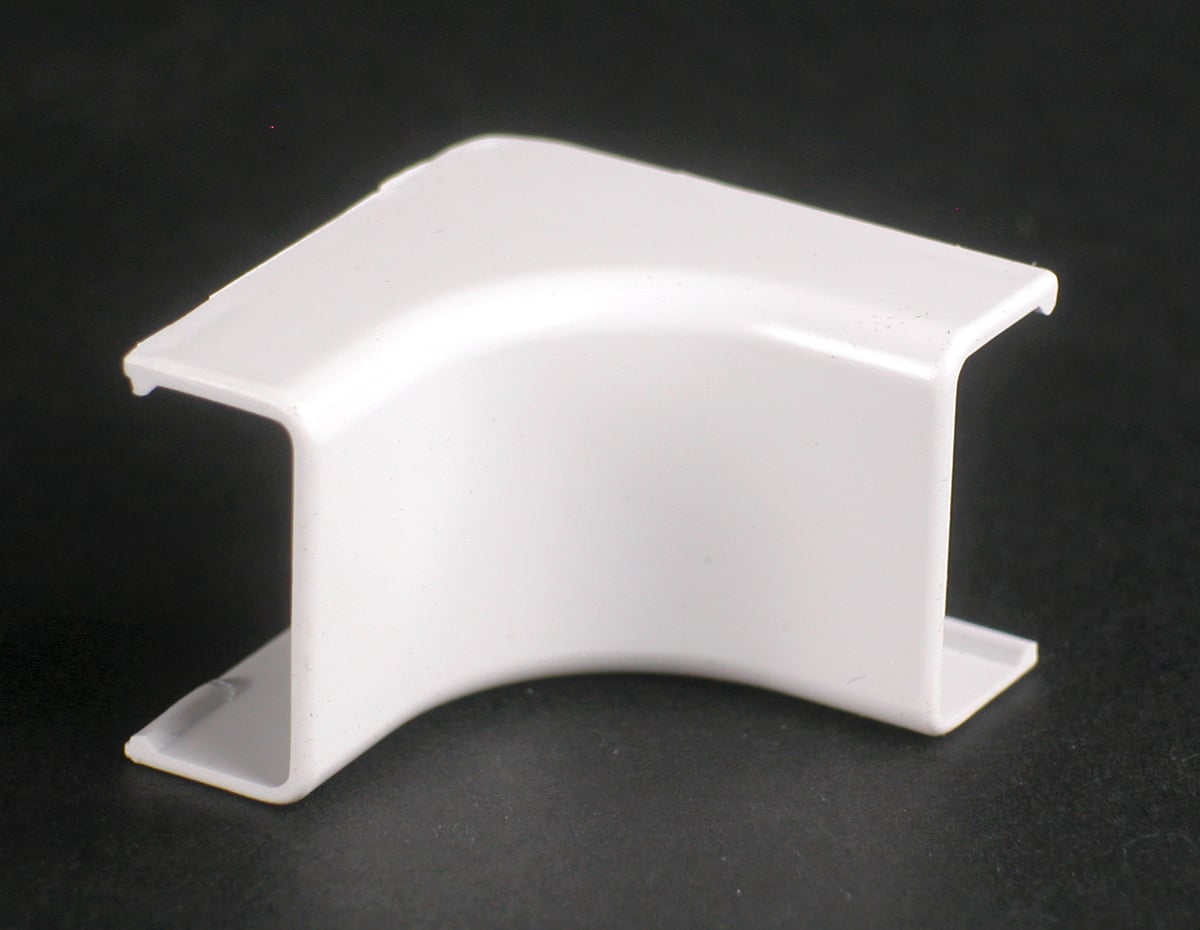 Single-Channel Uniduct 2700 Series Internal Elbow Fitting; 1-1/4 Inch Length x 3/4 Inch Width Ivory, Nonmetallic