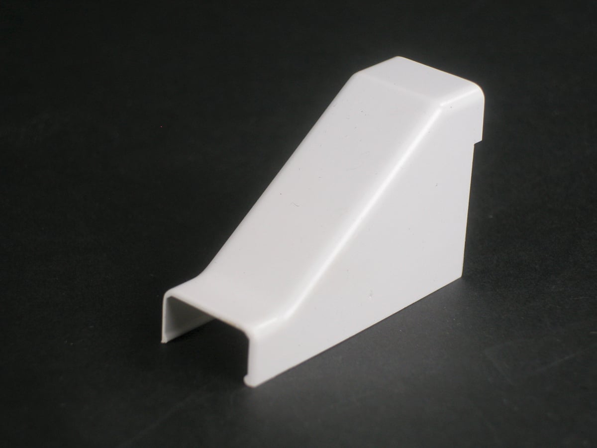 Single-Channel Non Metallic Drop Ceiling Connector Fitting; 2-1/8 Inch Length x 3/4 Inch Width x 1-7/16 Inch Height, Ivory, PVC