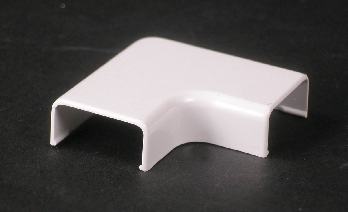 Uniduct Flat Elbow Fitting, White, 2800 Series