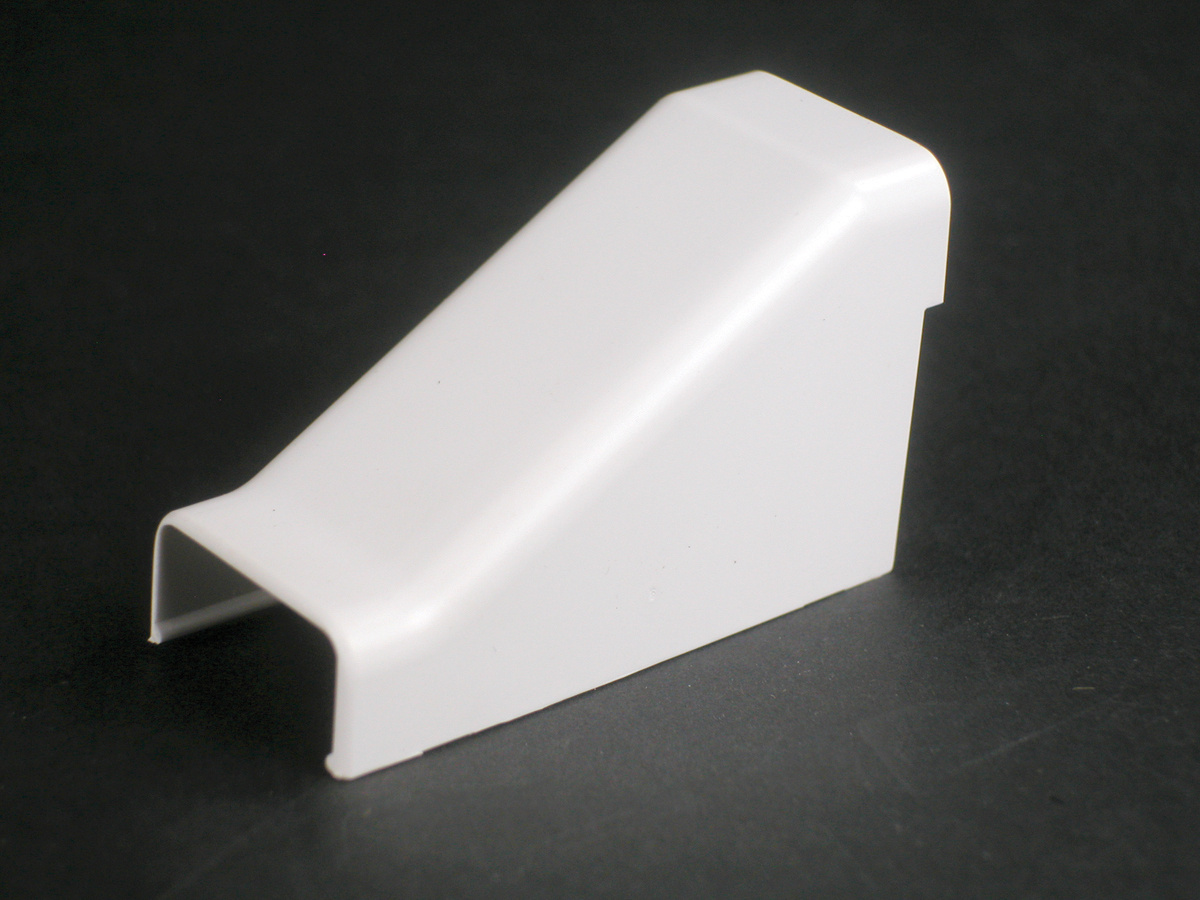 Single-Channel Uniduct 2800 Series Drop Ceiling Connector Fitting; 2-3/8 Inch Length x 1 Inch Width x 1-9/16 Inch Height, Ivory, Nonmetallic