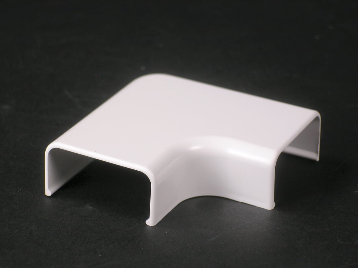 WMD2911 Flat Non-Metallic Raceway Elbow, 90 deg Bend, 3/4 x 1-1/2 in OD, PVC