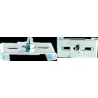 Two-Piece Tee Iron (Flange) Clip, Fits Flange 1-5/8 - 2-5/8" Wide and Up to 1/4" Thick, Includes 1/4"-20 Stud & Nut, Zinc