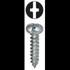Sheet Metal Screw, Steel material, 1-1/2 in. length, #10 thread size, Pan head type, Zinc Plated Finish, Slotted/Phillips drive type