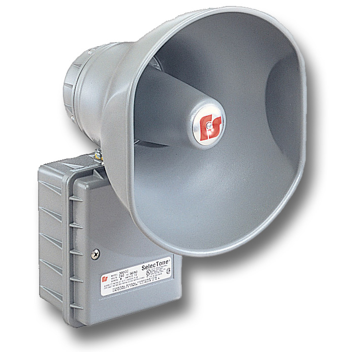 SelecTone Amplified Speaker, 25 Watt, 250VDC - Compatible with model UTM (Universal Tone Module). Produces 110 dBa at 10 feet (120 dBa at 1 meter). Type 3R enclosure. Indoor/outdoor use. UL and cUL Listed.