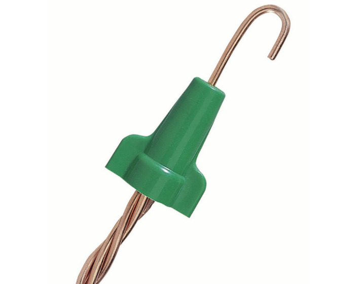 IDEAL, Grounding Wire Connector, Greenie, Twist-On, Number Of Conductors: 2 to 5, Conductor Range: 14 - 10 AWG, Min 2 - 14, MAX 4-12, Color: Green, Material: Polypropylene, Voltage Rating: 600 V, Environmental Conditions: Tough, UL 94V-2 Flame-Retardant Shell, Model Number: 92, Width: 29/32 IN, Height: 1-5/32 IN, Flammability Rating: UL 94V-2