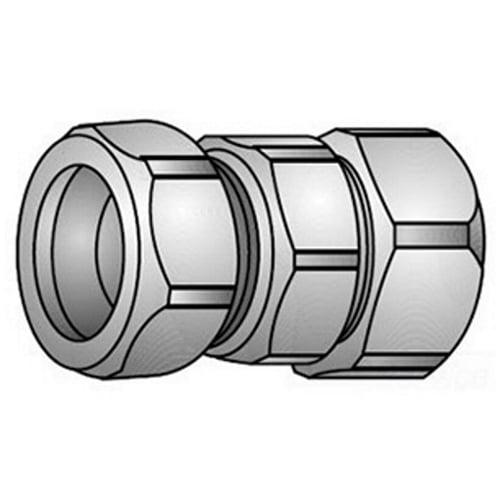 OZ-Gedney Type 30 Gland Compression Coupling, Trade Size: 1-1/2 IN, 2-5/8 IN Outside Diameter, Length: 2-9/16 IN, Flexibility: RMC, Malleable Iron, Connection: Compression, UL File Number E-11853, UL 514B, Federal Specification W-F-408E, NEMA : FB-