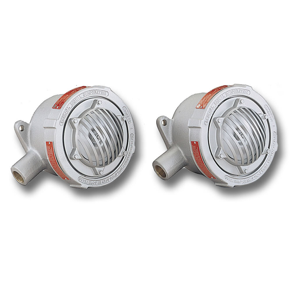 Explosion-Proof Vibrating Horn, 120VAC - Available in 120VAC and 240VAC. Corrosion-resistant cast aluminum housing. Produces 100 dBa at 10 feet (110 dBa at 1 meter). 3/4" pipe or surface mount. CSA Certified. UL and cUL Listed for Class I, Division 1, Groups C and D & Class II, Division 1, Groups E, F and G & Class III.