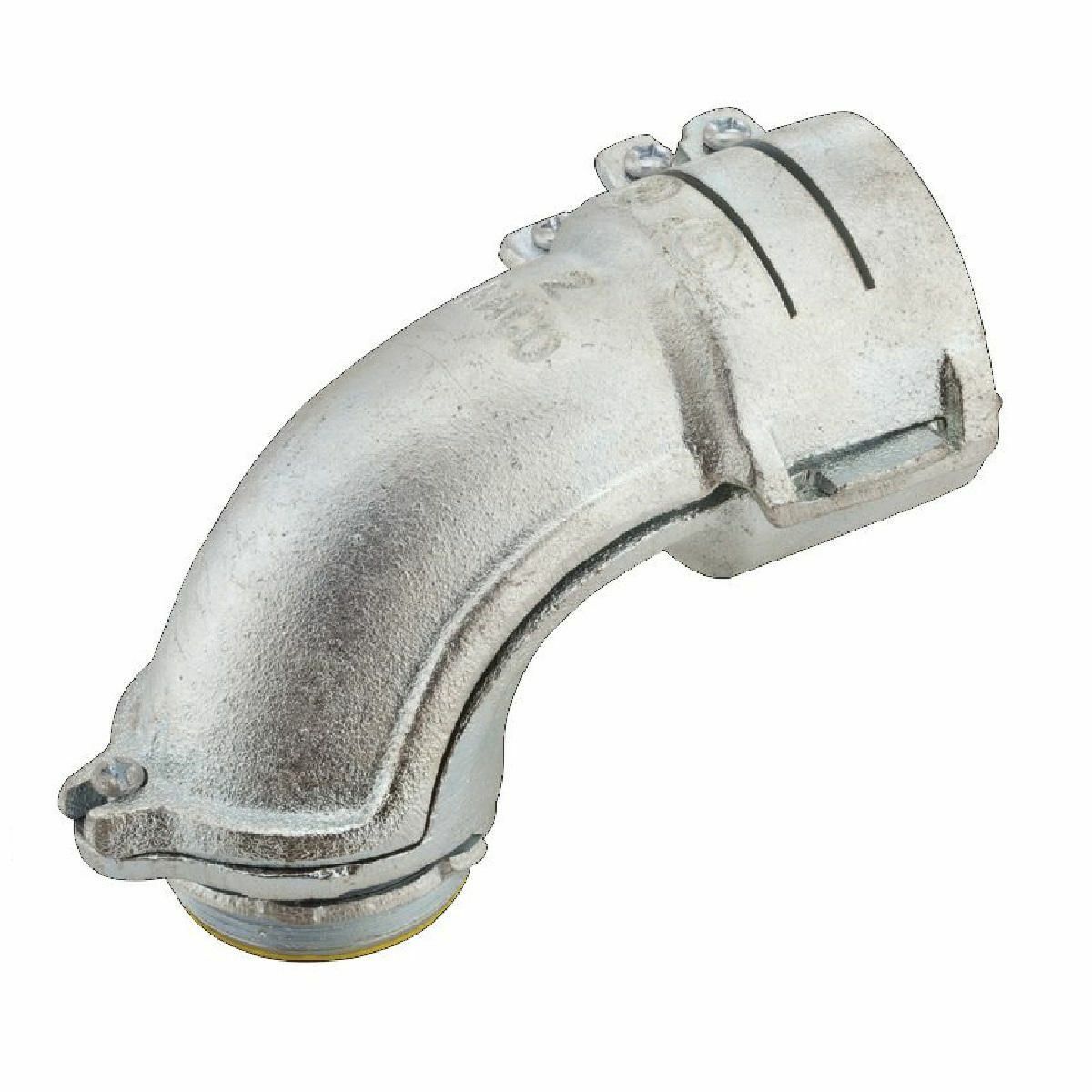 90 Degrees Squeeze Insulated Connectors Malleable Iron, 2 In. Trade Size