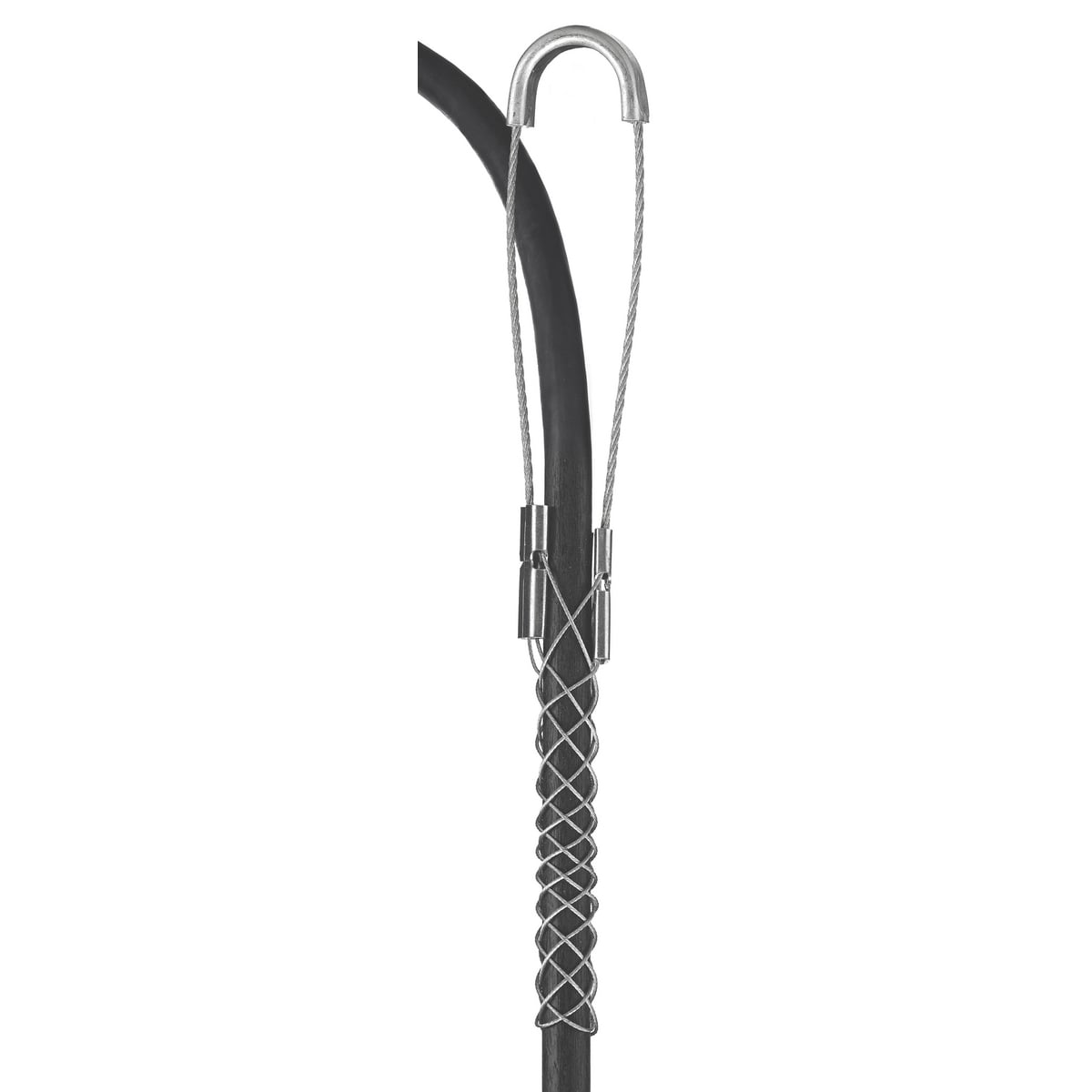 Bus Drop Support Grips, Single Eye, Wide Range, Galvanized Steel, 0.24-0.32"