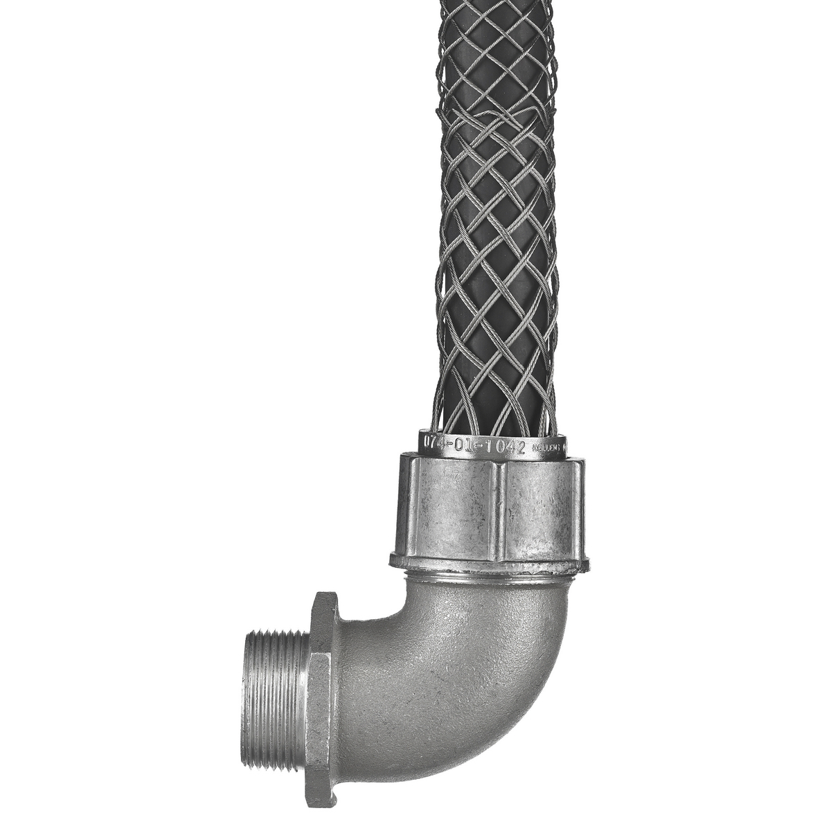 Kellems Wire Management, Deluxe Cord Grips, 90 Degree Male, 1.125-1.250", 1.25" with Mesh