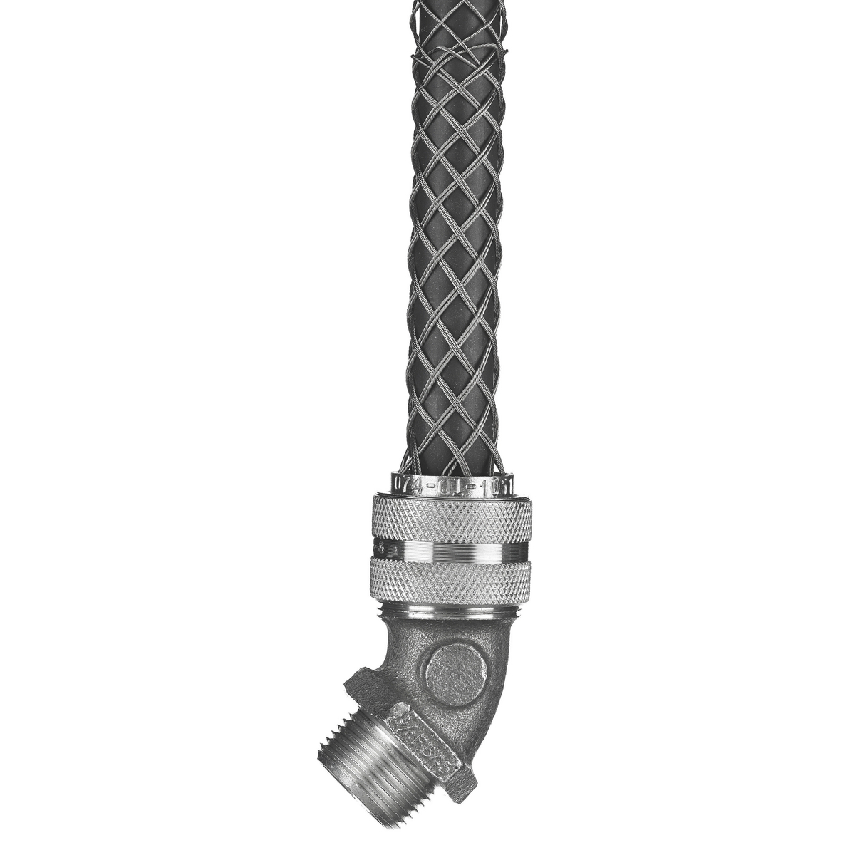 Kellems Wire Management, Deluxe Cord Grips, 45 Degree Male, .500-.625", 3/4" with Mesh