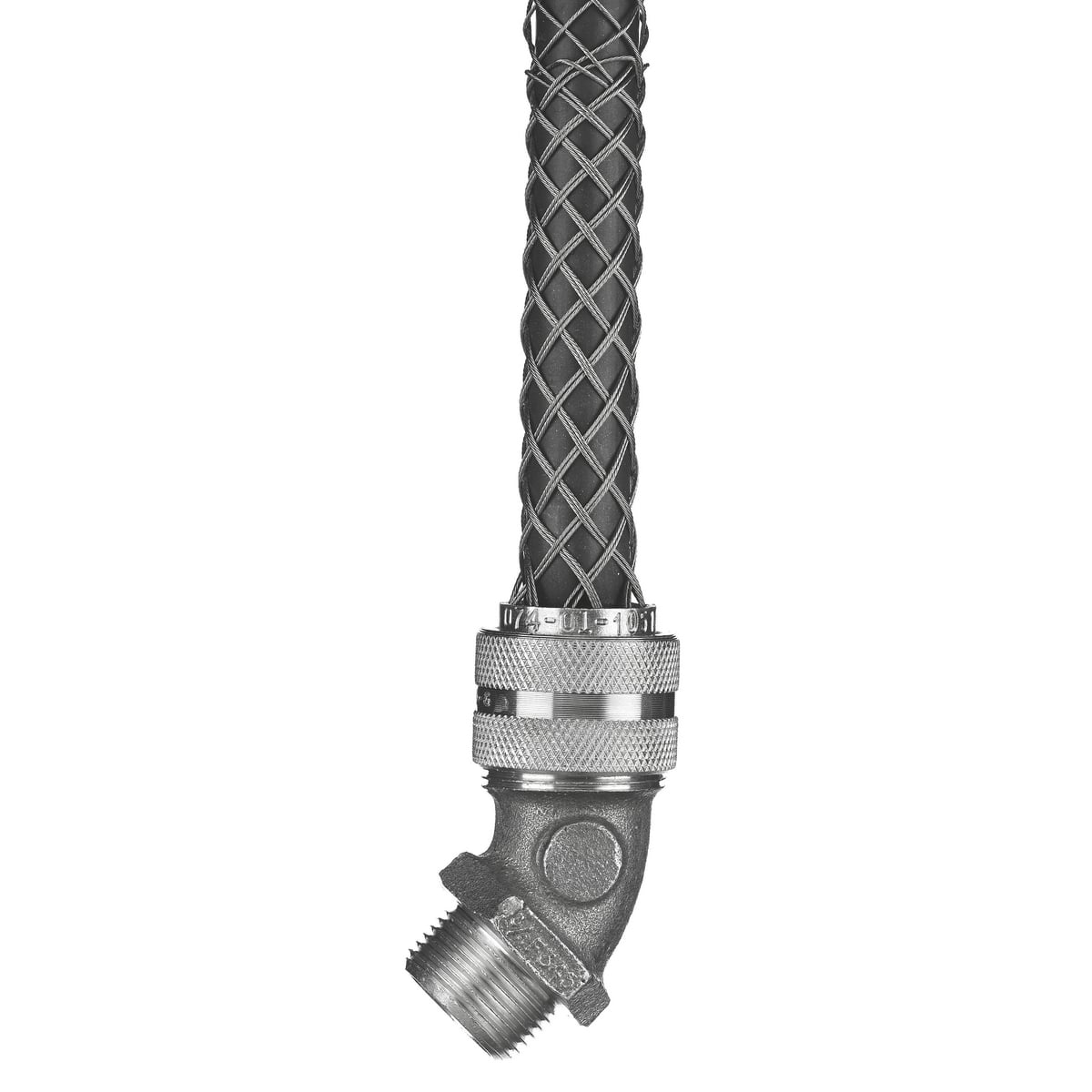 Kellems Wire Management, Deluxe Cord Grips, 45 Degree Male, .625-.750", 3/4" with Mesh