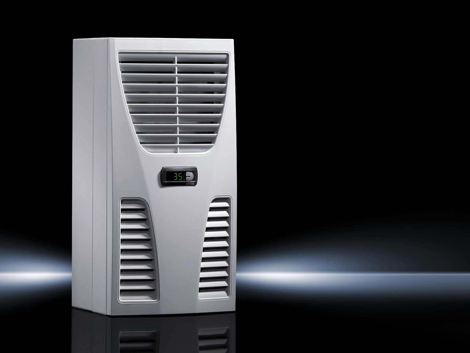SK cooling unit Blue e, wall-mounted, 0.66 kW, 115 V, 1PH, 60 Hz, carbon steel, WHD: 280 x 550 x 210 mm