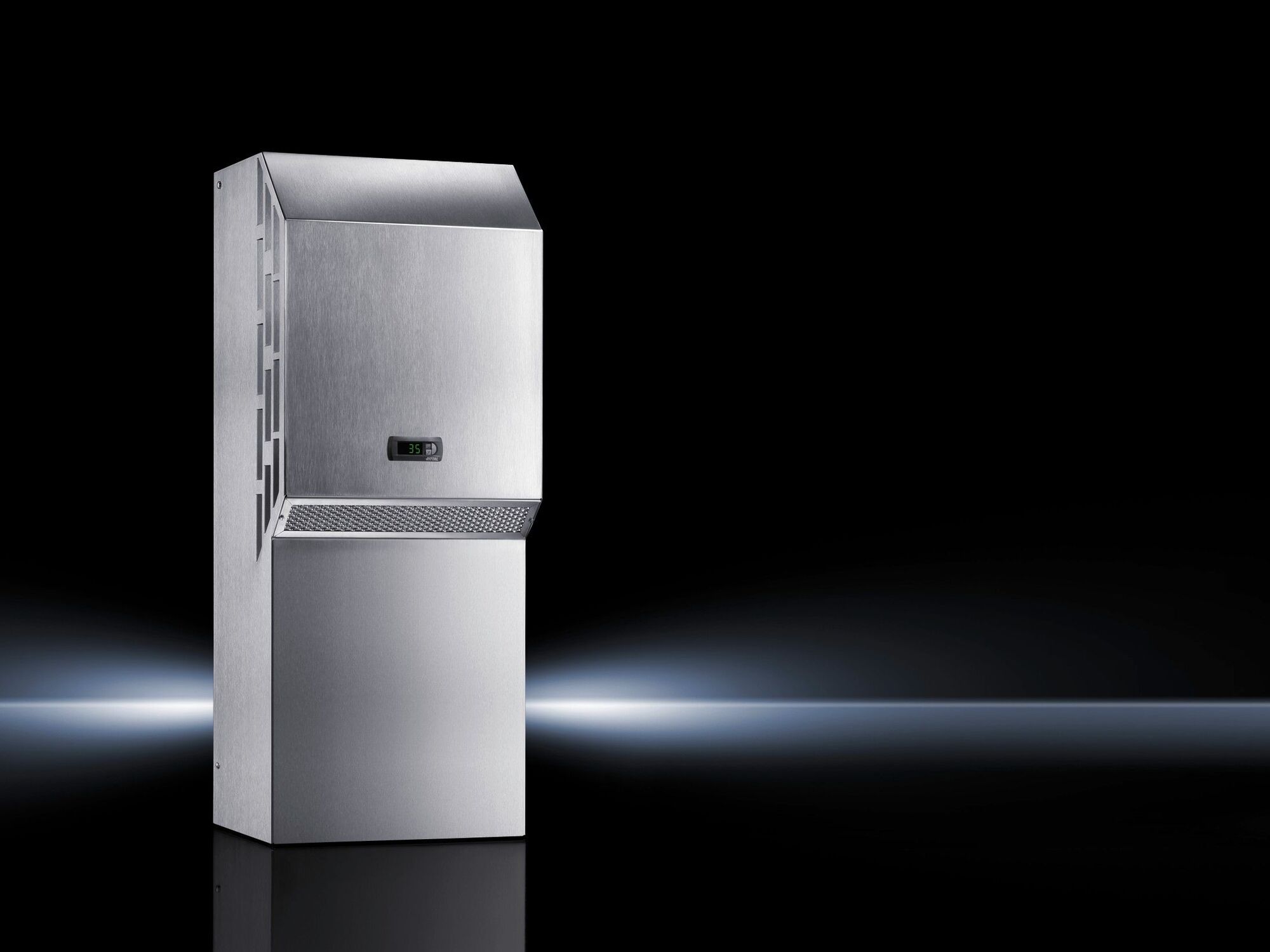 SK cooling unit Blue e, wall-mounted, NEMA 4X, 0.66 kW, 115 V, 1PH, 60 Hz, Stainless steel, WHD: 285 x 620 x 298 mm