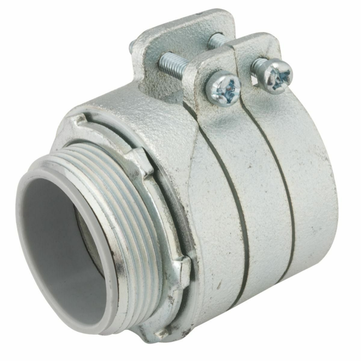 Straight Squeeze Connectors, Insulated Malleable Iron, 1-1/2 In.TradeSize