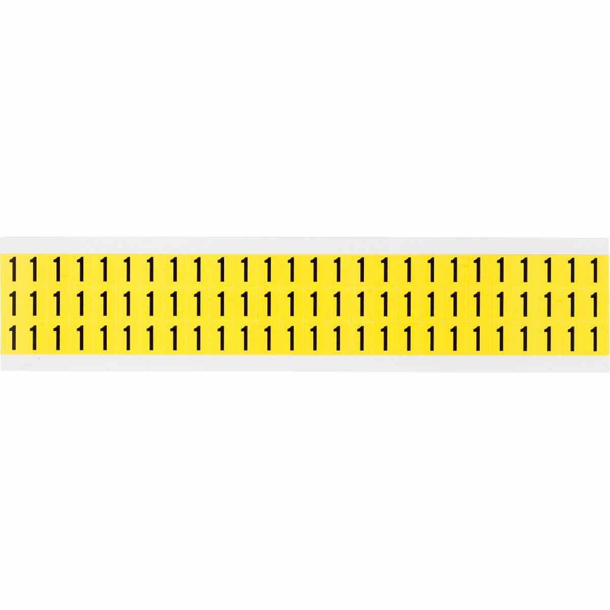 0.375" Vinyl N&L Black on Yellow 1 78/PK