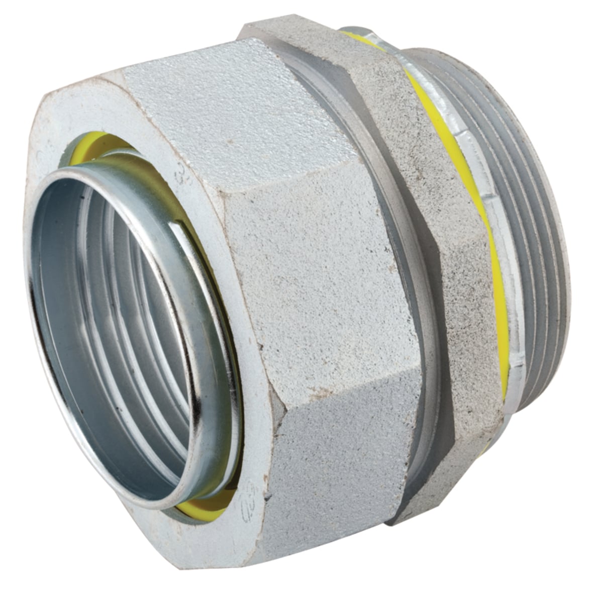 Straight Uninsulated Connectors Steel/Malleable Iron, 4 In. Trade Size