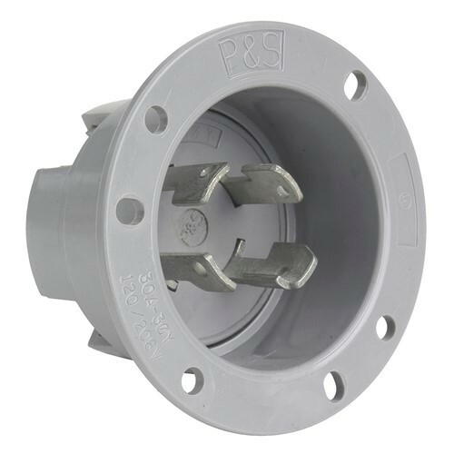 Flanged Inlet 4wire 30amp 120/208volt 3phase-y