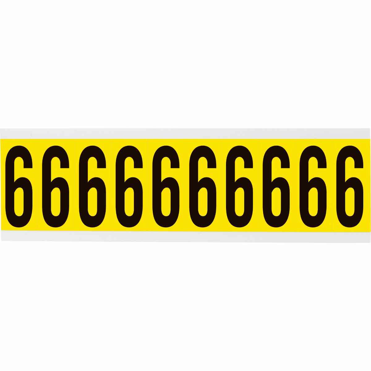 2 in Vinyl N&L Black on Yellow 6 10/PK
