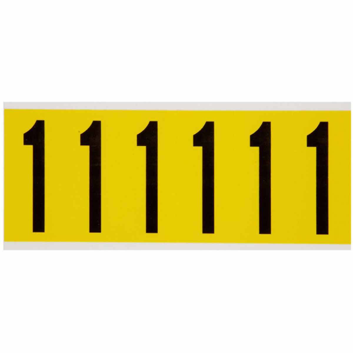 3 in Vinyl N&L Black on Yellow 1 6/PK