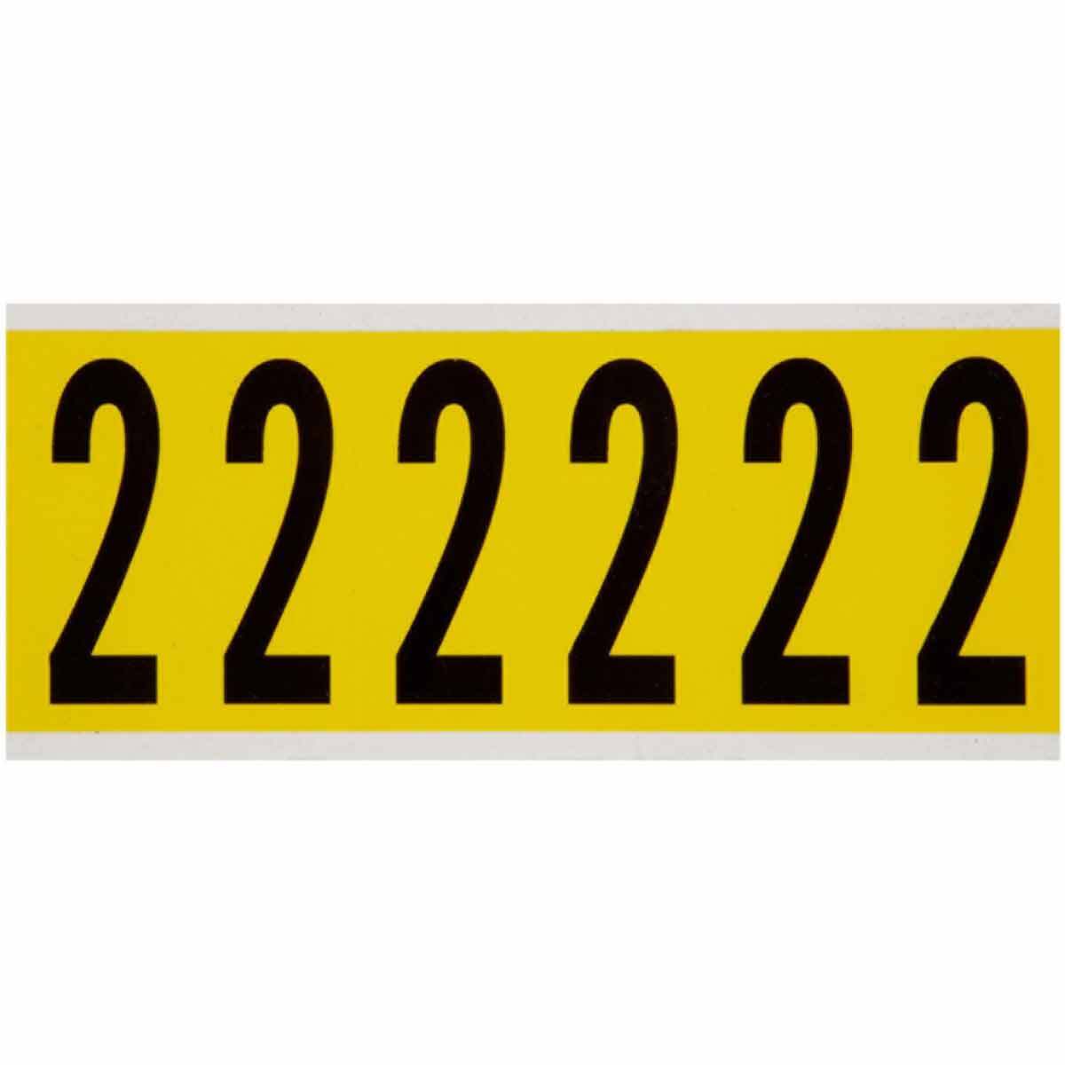3 in Vinyl N&L Black on Yellow 2 6/PK