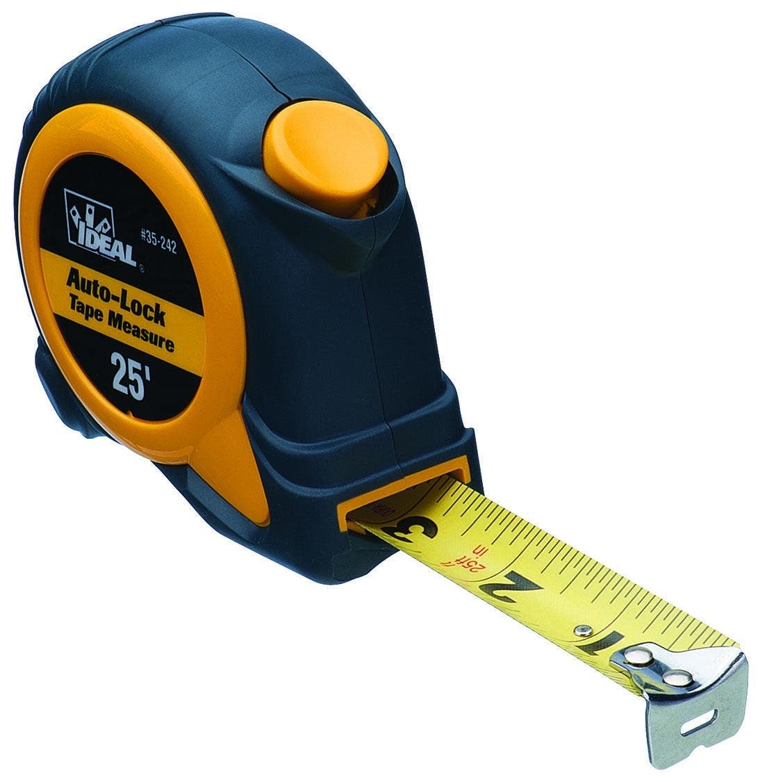 IDEAL, Measuring Tape, Auto-Lock, Automatic Blade Lock, Length: 25 FT