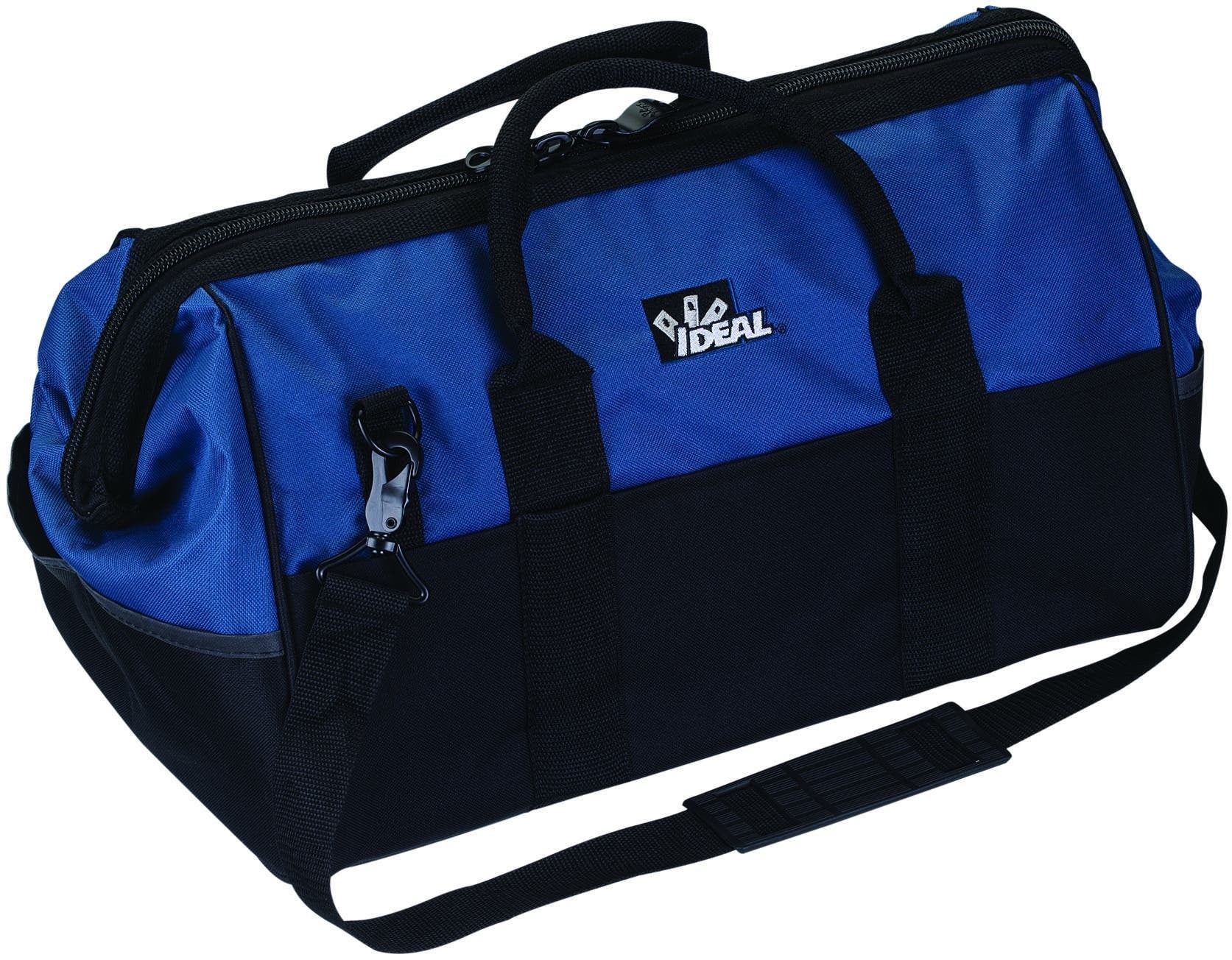 Large Mouth Tool Bag, Bag Type: Tool Bag, 9 IN Width, 12 IN Depth, 18 IN Length, Includes: Removable Shoulder Strap