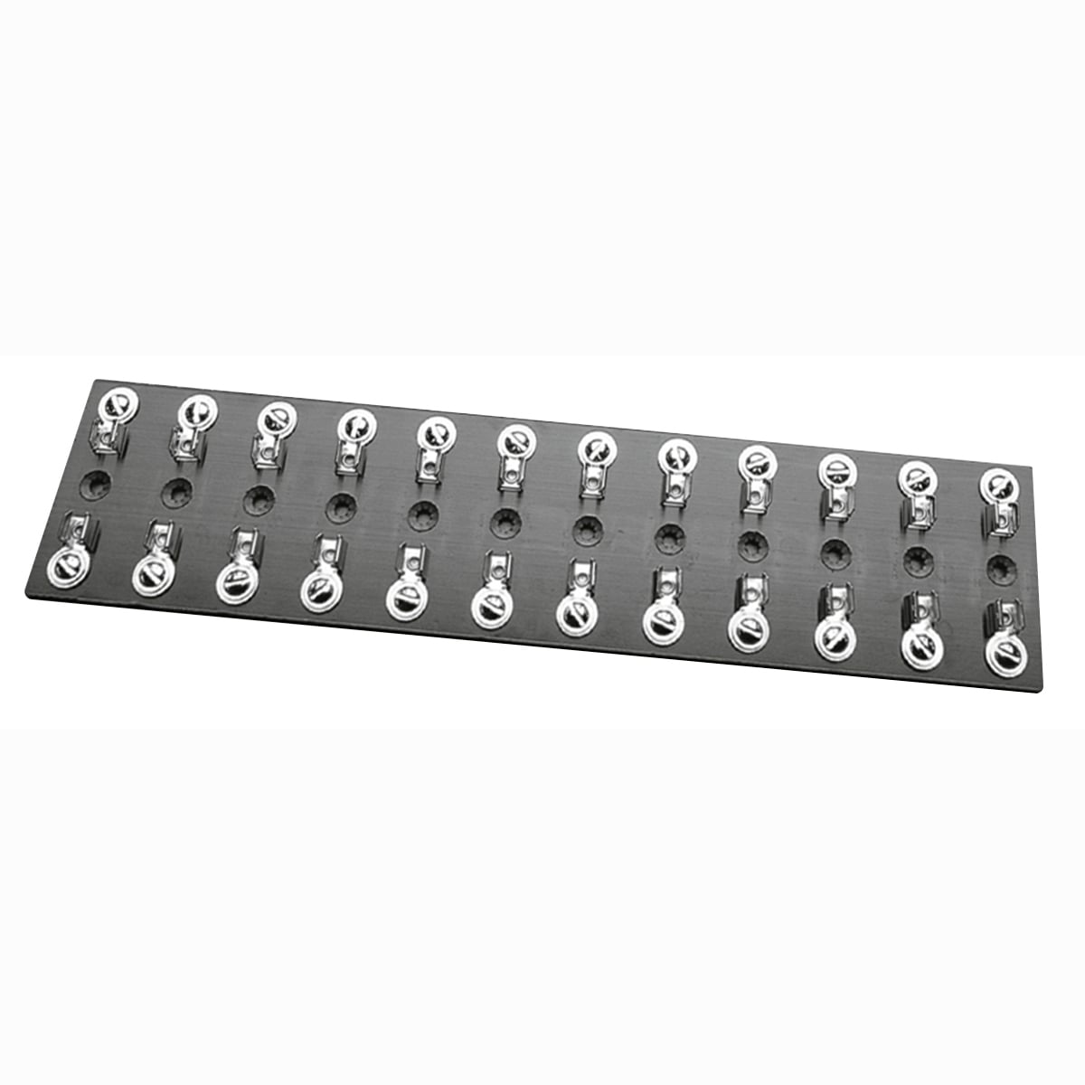 3AG SCREW TERMINALS 12 POLE. Screw Terminal Laminated Base Terminal for 3AG/AB Fuses. Rated at 15 Amp. 600 V AC/DC.