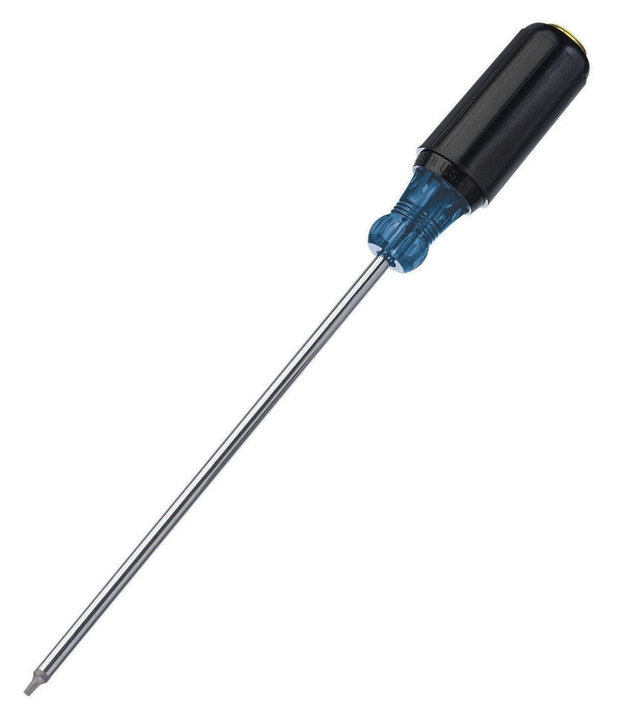 IDEAL, Screwdriver, Square Head, Tip Size: #1, Shank Length: 8 IN, Blade Material: Chrome Vanadium Steel, Blade Finish: Nickel-Chrome Plating, Screw Size: 5, 6, 7, Warranty: Lifetime Guarantee
