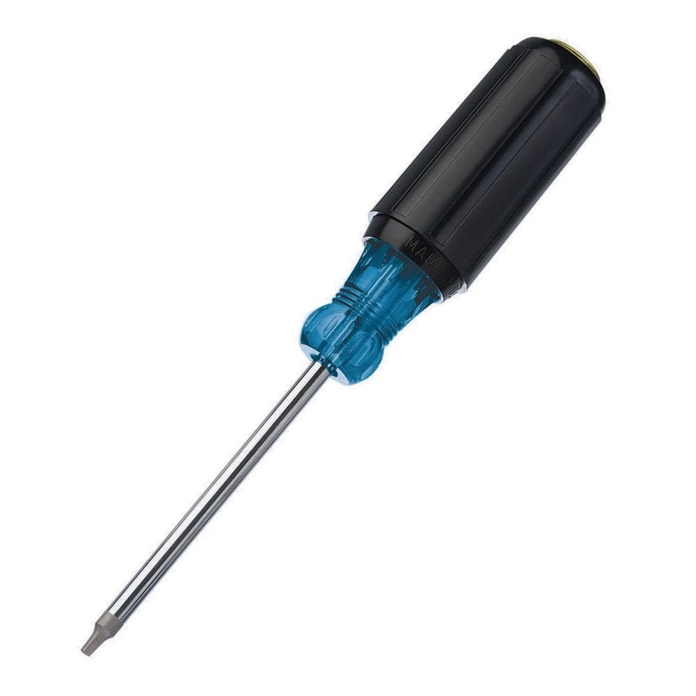 IDEAL, Screwdriver, Square Head, Tip Size: #2, Shank Length: 4 IN, Blade Material: Chrome Vanadium Steel, Blade Finish: Nickel-Chrome Plating, Screw Size: 8, 9, 10, Warranty: Lifetime Guarantee