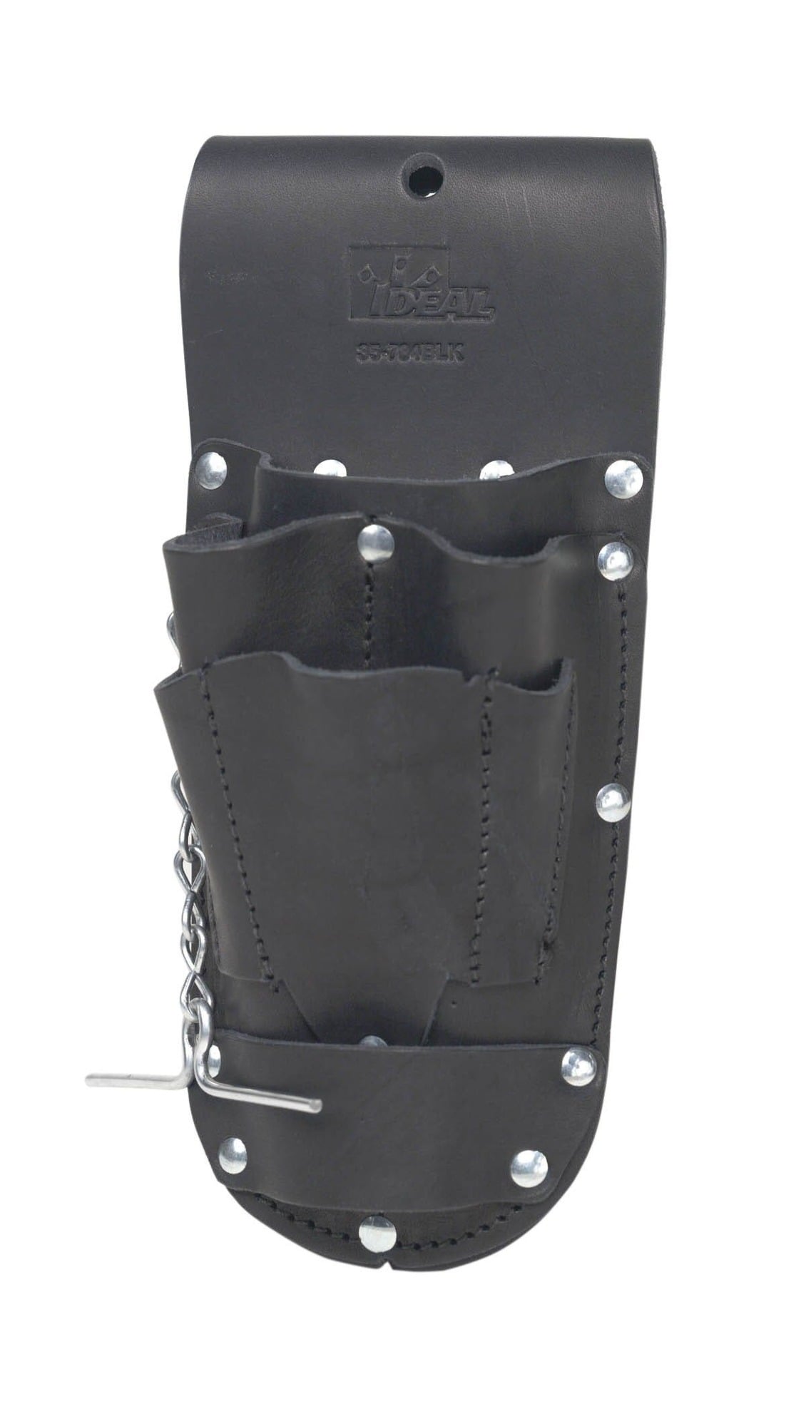 Hip Holster Tool Pouch, Black, Number Of Pockets: 6, Bag Type: Tool Pouch, Heavy-Duty Leather