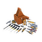 IDEAL, Hand Tool Kit, LASERedge, Consist Of 1: Four LASERedge Pliers with Smart-Grip Handles (35-3012 9-1/4 IN Linesman with Fish Tape Puller, 35-3038 8 IN Long Nose,35-3430 10 IN Tongue and Groove, 35-3052 9 1/2 IN Cable Cutter), Consist Of 2: 45-915 Kinetic Reflex T-Stripper Wire Stripper, Consist Of 3: 35-908 7-In-1 Twist-A-Nut Screwdriver, Consist Of 4: Five Cushion Grip Screwdrivers (35-193 1 x 3 Phillips,35-194 2 x 4 Phillips, 35-186 3/16 IN x 6 Slotted Cabinet Tip,35-164 1/4 IN x 4 Slotted Round Shank, 35-406 3/16 IN x 6 Screw Holding Slotted), Consist Of 5: 35-286 Hawkbill Knife, Includes: 35-210 Electricians Hammer, 35-242 25 FT Auto-Lock Tape Measure, 35-205 Torpedo Level, 61-086 Vol-Con XL Voltage/Continuity Tester, 35-975 Tuff-Tote Premium Leather Tool Carrier, Number Of Pieces: 17