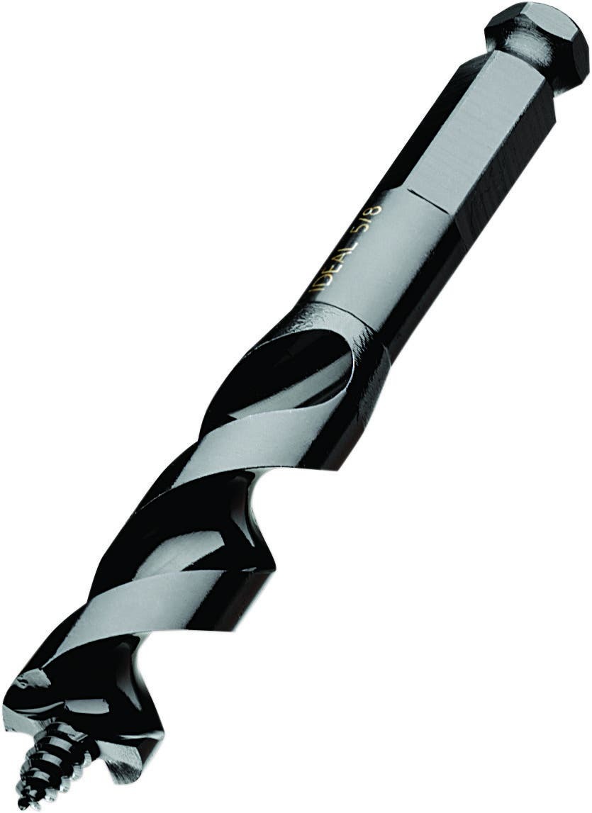IDEAL, Auger Bit, Mini, Utility, Bit Diameter: 5/8 IN, Shank Diameter: 7/16 IN, Overall Length: 4-3/4 IN, Twist Length: 2-1/2 IN