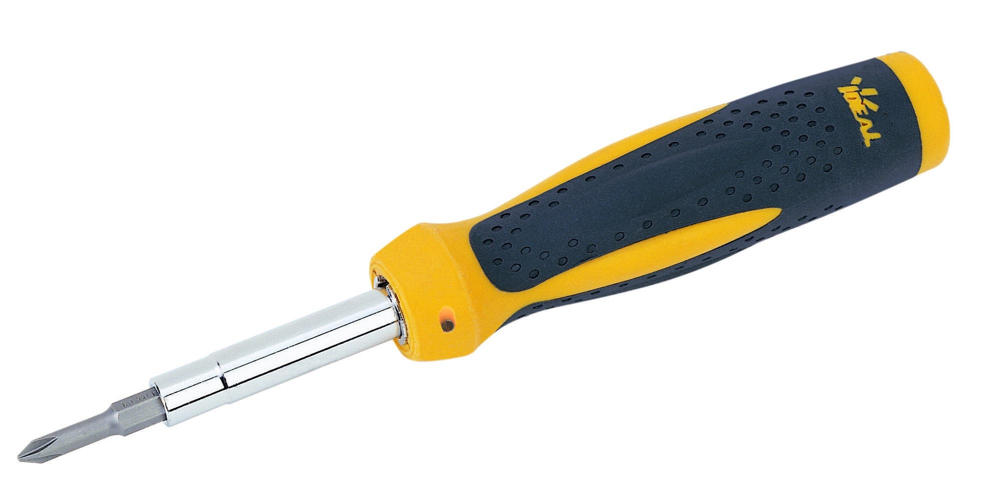 Twist-a-Nut 7-In-1 Screwdriver/Nutdriver, Textured Handle, Santoprene Handle, Heavy Duty Chrome Vanadium Steel Blade