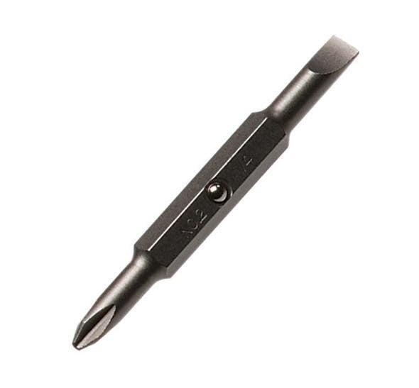 Replacement Bit, 3/16 IN, #1 Tip, Slotted, Phillips Tip, For Both Ratch-A-Nut And Twist-A-Nut