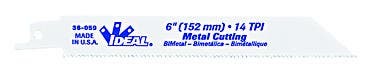 IDEAL, Blade, Reciprocating, Width: 3/4 IN, Thickness: 035 IN, Length: 6 IN, Teeth Per Inch: 18 TPI, Material: Bi-Metal, Teeth Type: High-Speed Steel, Blade Back: Straight